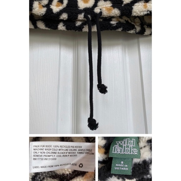 Wild Fable Faux Fur Cropped Hoodie - Size S - Picture 8 of 8